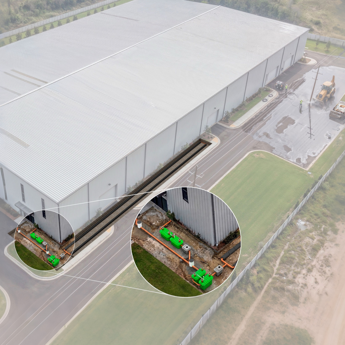 Planta de tratamiento de efluentes cloacales en Polo Industrial Spegazzini