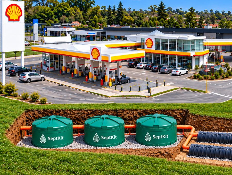Tratamiento de efluentes cloacales en estación de servicio Shell